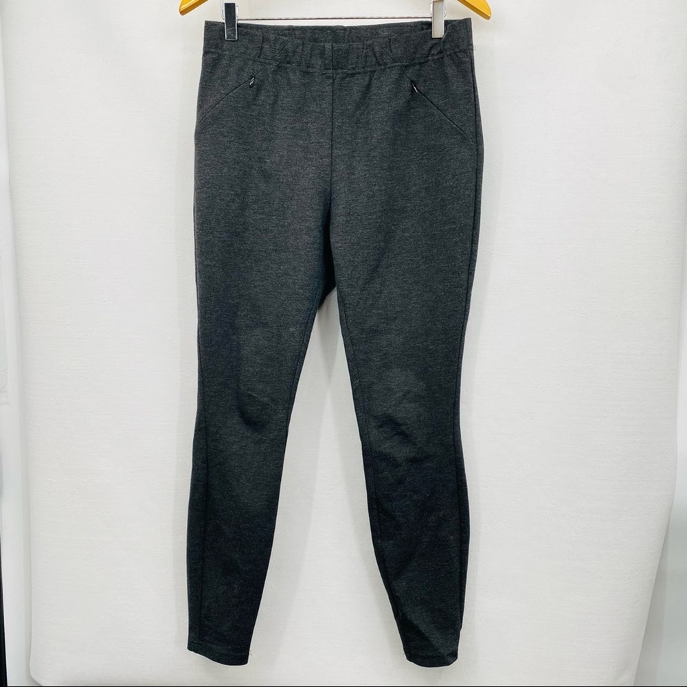J. Jill Ponte Knit Gray Leggings Slim Skinny Pants sz SP